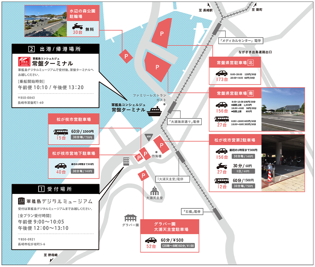 gunkanjima_access_map