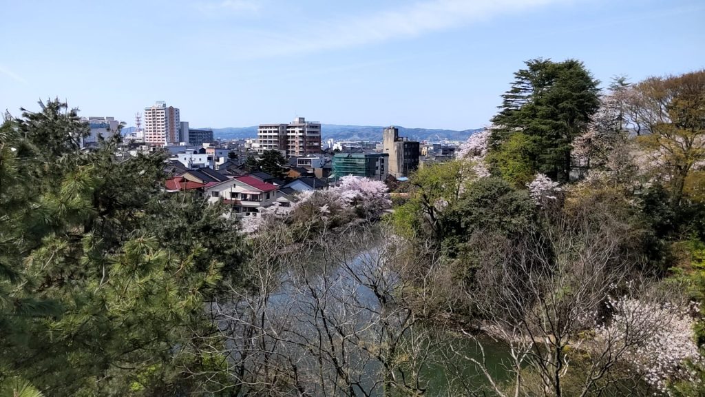 高岡市立博物館の水濠と桜の公式Facebook引用画像